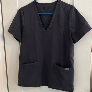 FIGS Charcoal Gray Casma Scrub Top